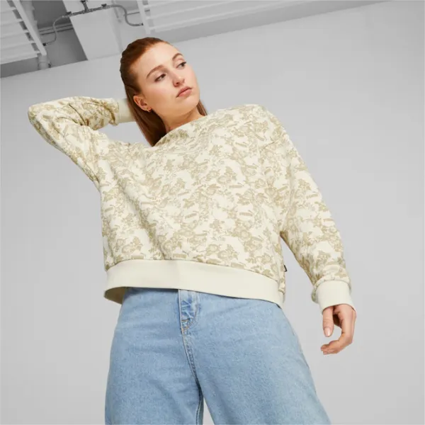 Hanorac pentru femei Puma Ess+ Floral Vibes Aop Crew Fl Beige photo 4