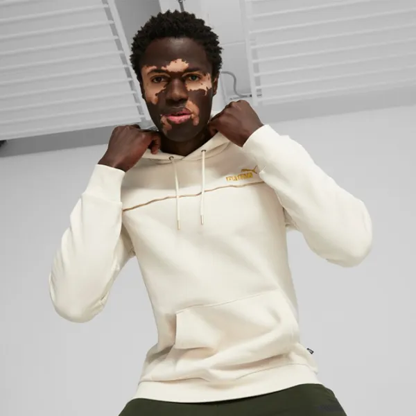 Hanorac pentru bărbați Puma Ess+ Minimal Gold Fl Drept/ White photo 3 Hanorac pentru bărbați Puma Ess+ Minimal Gold Fl Drept/ White photo 3