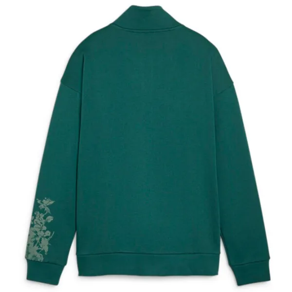 Hanorac pentru femei Puma Ess+ Floral Vibes Track Fl All-season/ Green photo 2