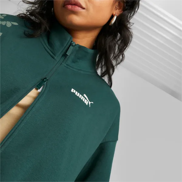 Hanorac pentru femei Puma Ess+ Floral Vibes Track Fl All-season/ Green photo 7