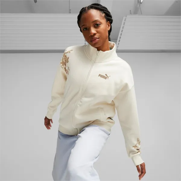 Hanorac pentru femei Puma Ess+ Floral Vibes Track Fl All-season/ Beige photo 3 Hanorac pentru femei Puma Ess+ Floral Vibes Track Fl All-season/ Beige photo 3