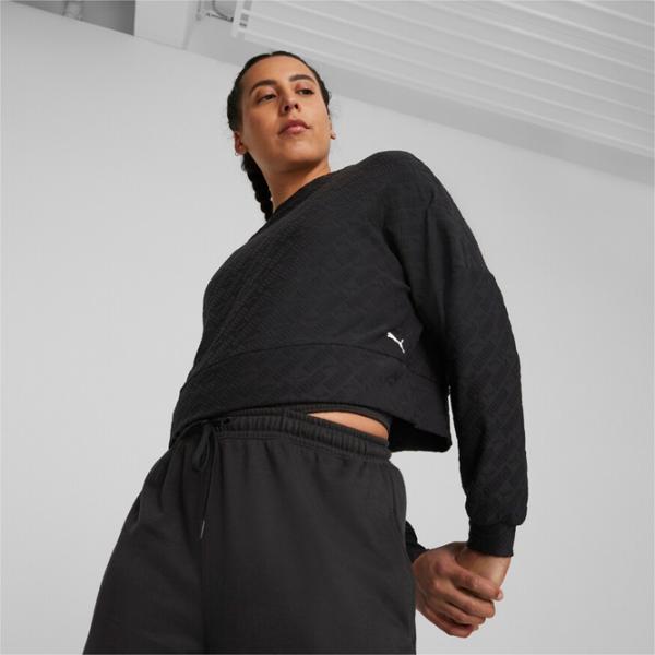 Hanorac pentru femei Puma Fit Branded Crew Toamnă - iarnă/ Black photo 3 Hanorac pentru femei Puma Fit Branded Crew Toamnă - iarnă/ Black photo 3