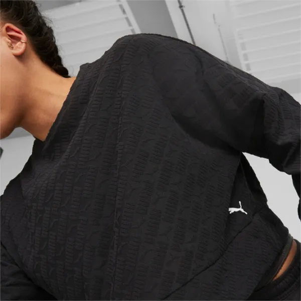 Hanorac pentru femei Puma Fit Branded Crew Toamnă - iarnă/ Black photo 5 Hanorac pentru femei Puma Fit Branded Crew Toamnă - iarnă/ Black photo 5