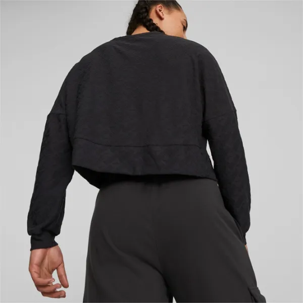 Толстовка для женщин Puma Fit Branded Crew Осень - Зима/ Черный photo 4