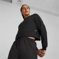 Hanorac pentru femei Puma Fit Branded Crew Toamnă - iarnă/ Black photo 3