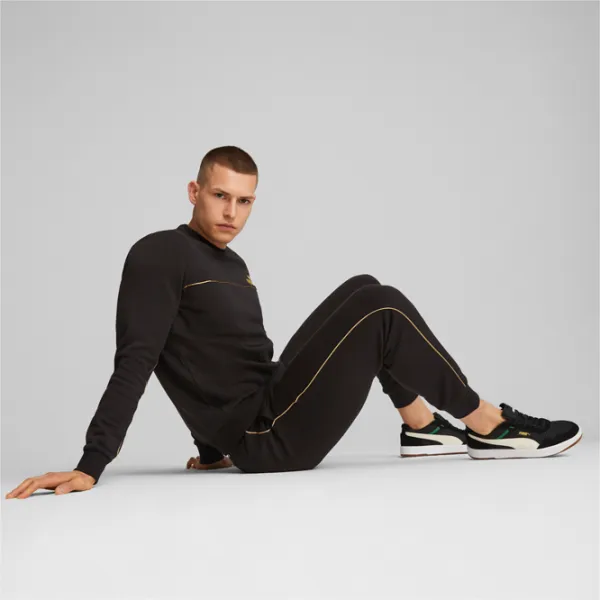 Толстовка для мужчин Puma Ess+ Minimal Gold Crew Fl Прямой/ Черный photo 5