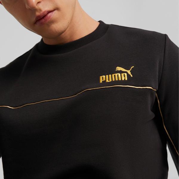 Толстовка для мужчин Puma Ess+ Minimal Gold Crew Fl Прямой/ Черный photo 6