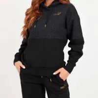 Hanorac pentru femei Puma Power Logo Love Colorblock F Toamnă - iarnă/ Black photo 4