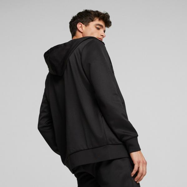 Hanorac pentru bărbați Puma Ferrari Style Hdd Sweat Jacket Drept/ Black photo 3