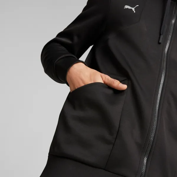 Hanorac pentru bărbați Puma Ferrari Style Hdd Sweat Jacket Drept/ Black photo 7