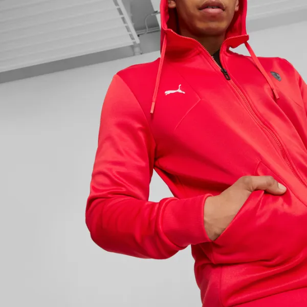 Hanorac pentru bărbați Puma Ferrari Style Hdd Sweat Jacket Drept/ Red photo 6