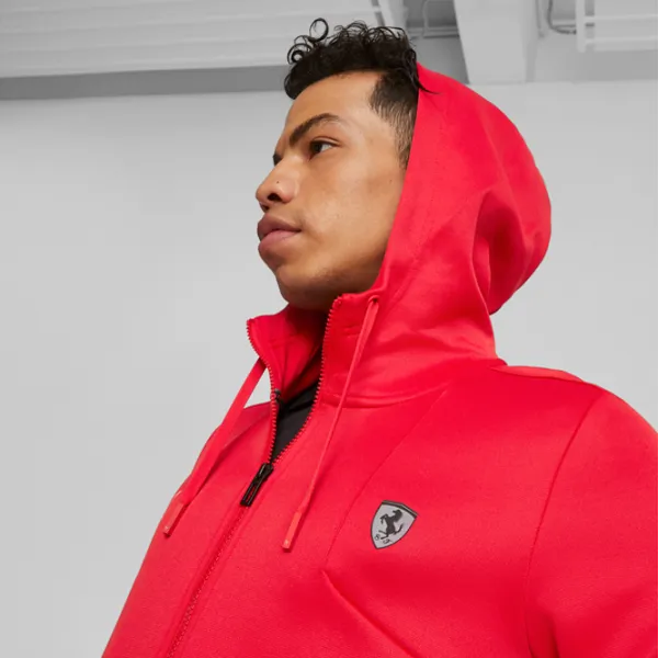 Hanorac pentru bărbați Puma Ferrari Style Hdd Sweat Jacket Drept/ Red photo 7