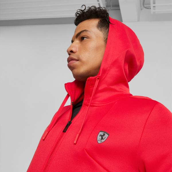 Hanorac pentru bărbați Puma Ferrari Style Hdd Sweat Jacket Drept/ Red photo 7
