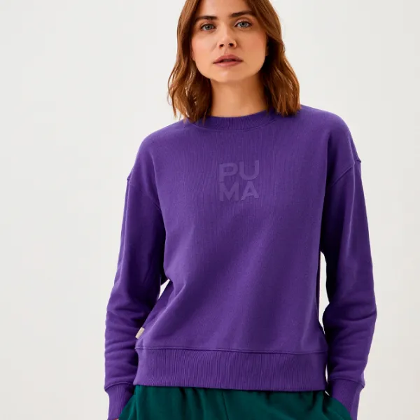 Hanorac pentru femei Puma Infuse Crew Tr Toamnă - iarnă/ Violet photo 3