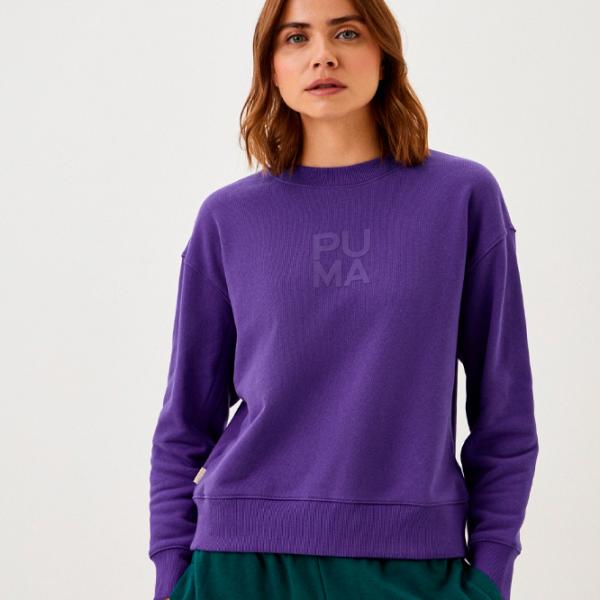 Hanorac pentru femei Puma Infuse Crew Tr Toamnă - iarnă/ Violet photo 3