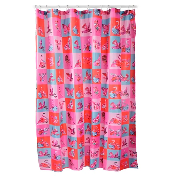 Perdea de duș Bathroom Solutions Animals 180 x 180 cm/ Poliester/ Multicolor photo 2