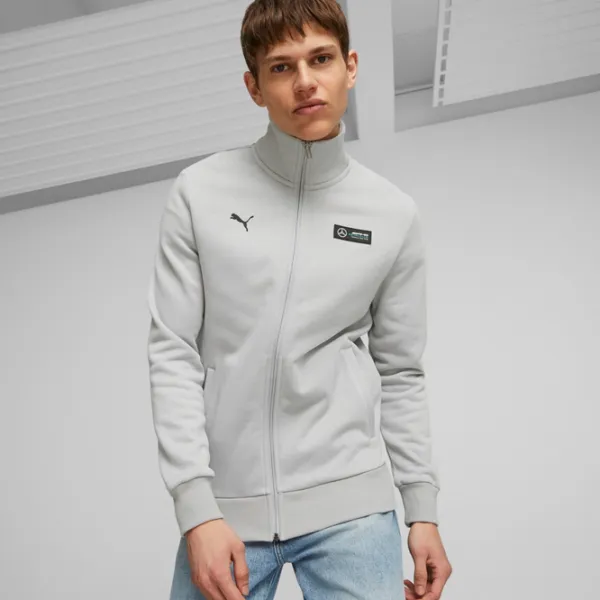 Hanorac pentru bărbați Puma Mapf1 Ess Fleece Jacket Drept/ Silver photo 3