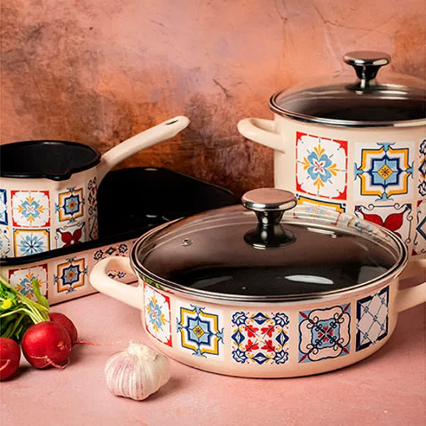 Cratiță Metalac Imperial 6 l Oțel inoxidabil/ Beige photo 2