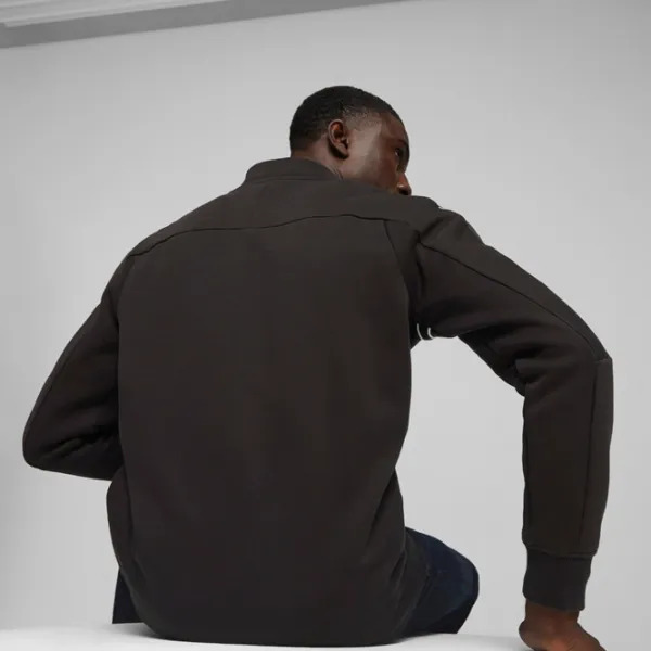 Hanorac pentru bărbați Puma Bmw Mms Mt7 Sweat Jacket Drept/ Black photo 4