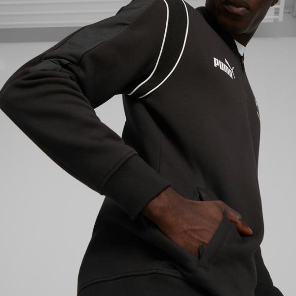Hanorac pentru bărbați Puma Bmw Mms Mt7 Sweat Jacket Drept/ Black photo 7