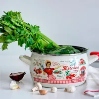 Кастрюля Metalac Kitchen 2.2 л Нержавеющая сталь/ Белый photo 2