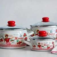 Кастрюля Metalac Kitchen 2.2 л Нержавеющая сталь/ Белый photo 3