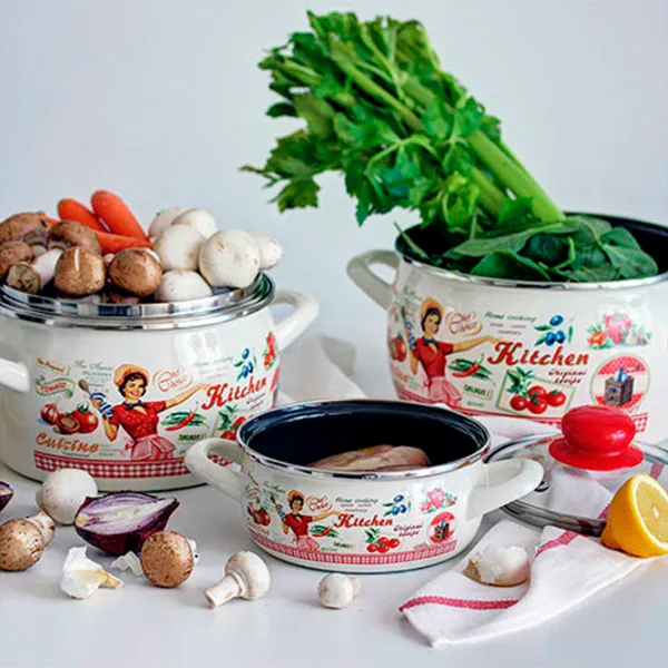 Кастрюля Metalac Kitchen 5 л Нержавеющая сталь/ Белый photo 3