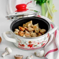 Кастрюля Metalac Kitchen 1.05 л Нержавеющая сталь/ Белый photo 2