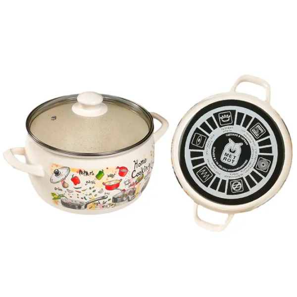 Кастрюля Metalac Gourmet 5.7 л Нержавеющая сталь/ Белый photo 2