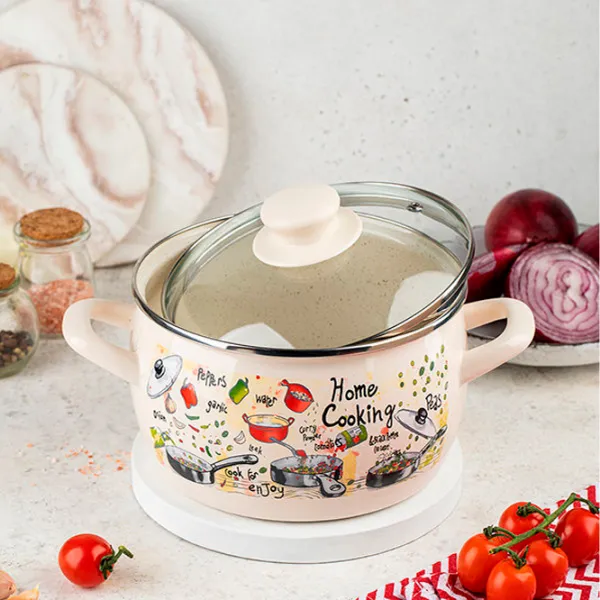 Кастрюля Metalac Gourmet 2.4 л Нержавеющая сталь/ Белый photo 3