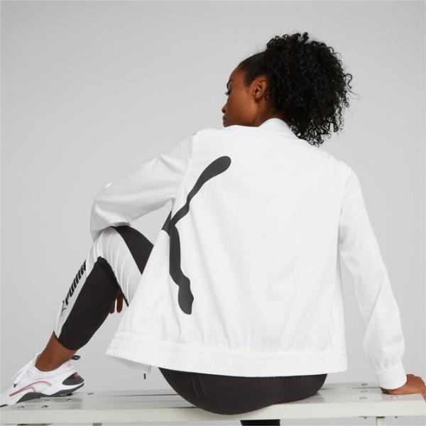 Hanorac pentru femei Puma Train All Day Big Cat Woven White photo 4