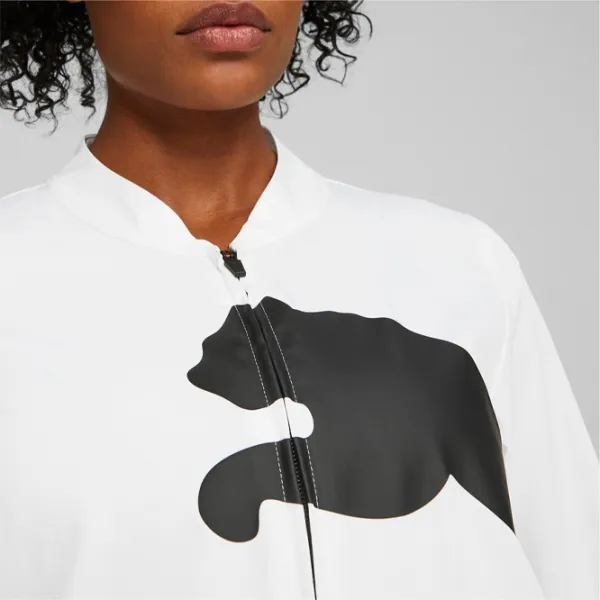 Hanorac pentru femei Puma Train All Day Big Cat Woven White photo 5