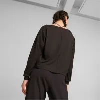Hanorac pentru femei Puma Studio Unwind Long Sleeve Toamnă - iarnă/ Black photo 4