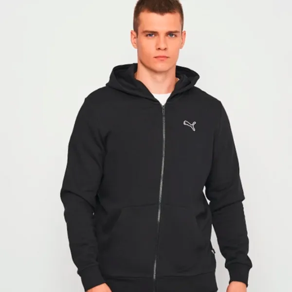Толстовка для мужчин Puma Better Essentials Full-Zip Fl Прямой/ Черный photo 3