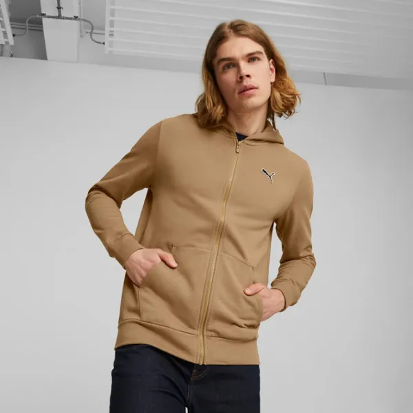 Hanorac pentru bărbați Puma Better Essentials Full-Zip Fl Drept/ Beige photo 3