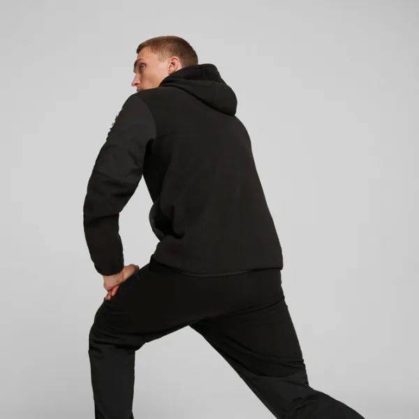 Толстовка для мужчин Puma Fit Hybrid Polar Fleece|Woven Jack Прямой/ Черный photo 4