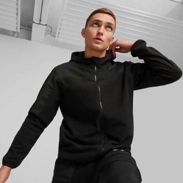 Толстовка для мужчин Puma Fit Hybrid Polar Fleece|Woven Jack Прямой/ Черный photo 3