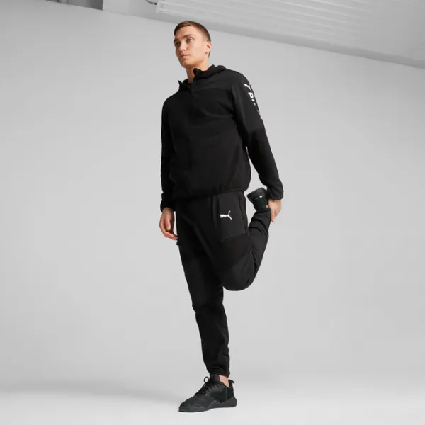 Толстовка для мужчин Puma Fit Hybrid Polar Fleece|Woven Jack Прямой/ Черный photo 6