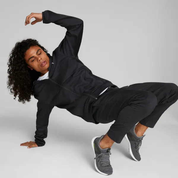 Hanorac pentru bărbați Puma Train All Day Pwrfleece Full Zip Strâmt/ Black photo 5