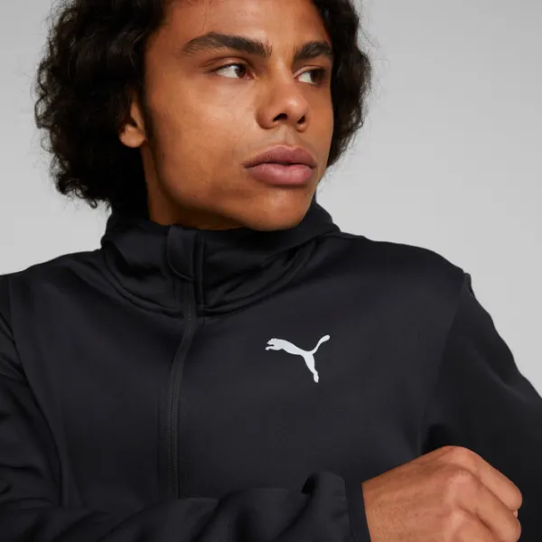 Hanorac pentru bărbați Puma Train All Day Pwrfleece Full Zip Strâmt/ Black photo 6