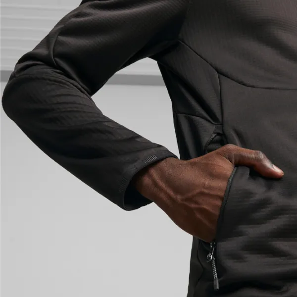 Толстовка для мужчин Puma Evostripe Warm Full-Zip Обтягивающий/ Черный photo 7