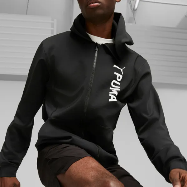 Толстовка для мужчин Puma Fit Double Knit Fz Прямой/ Черный photo 7