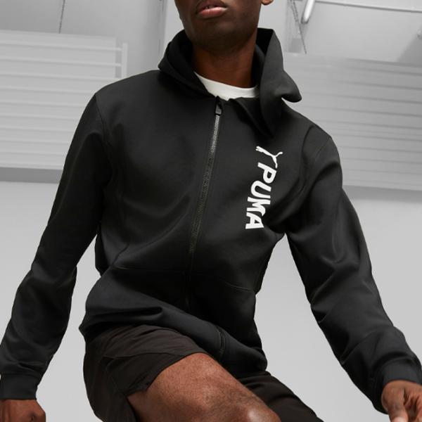 Толстовка для мужчин Puma Fit Double Knit Fz Прямой/ Черный photo 7
