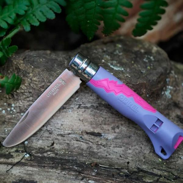 Cuțit Opinel Outdoor Junior Mauve Fuchsia Nr. 7 sport/ Sandvik 12C27 photo 4
