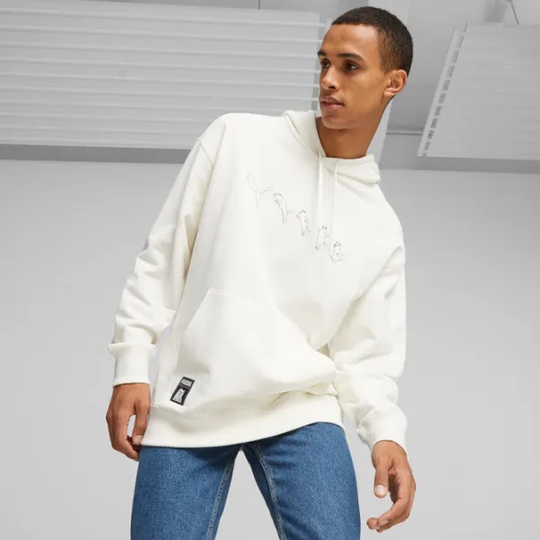 Hanorac pentru bărbați Puma X Ripndip Hoodie Tr Drept/ White photo 3