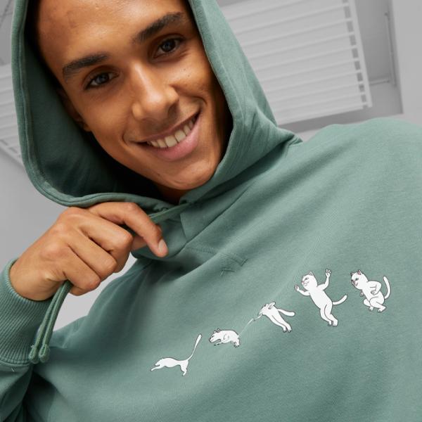 Hanorac pentru bărbați Puma X Ripndip Hoodie Tr Drept/ Green photo 6