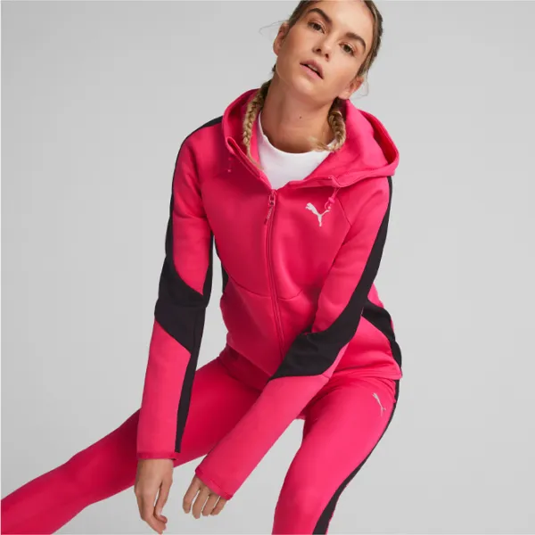 Толстовка для женщин Puma Evostripe Full-Zip Розовый photo 6