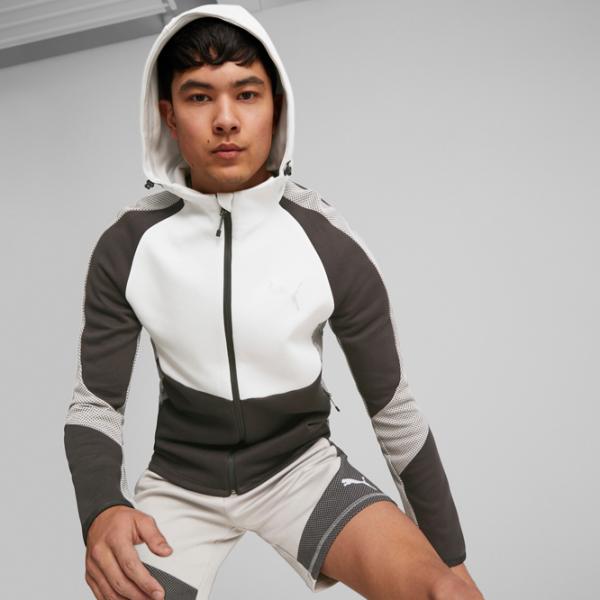 Hanorac pentru bărbați Puma Evostripe Full-Zip Hoodie Dk Drept/ Black photo 3