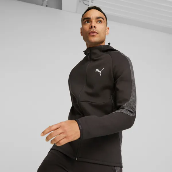 Hanorac pentru bărbați Puma Evostripe Full-Zip Hoodie Dk Drept/ Black photo 3
