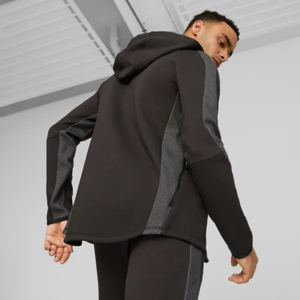 Hanorac pentru bărbați Puma Evostripe Full-Zip Hoodie Dk Drept/ Black photo 4